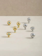 Load image into Gallery viewer, Mid-Century Gold Silver Brass Mini Knobs, Small Handles for Gift Boxes, Desktop Storage &amp; Tea Cabinets
