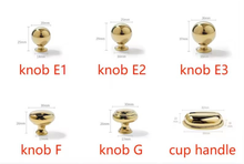 Load image into Gallery viewer, 2.5&quot; Gold Cup Solid Brass Knobs &amp; Pulls | Polished Exquisite Mini Cabinet, Drawer &amp; Kitchen Handles, Gift-Worthy Gold Hardware
