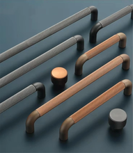Load image into Gallery viewer, 3.78&quot;, 5&quot;, 7.55&quot;, 12.6&quot; Coffee Gray Drawer Pulls | Knurled Kitchen &amp; Cabinet Handles, Dresser &amp; Cupboard Knobs, Hardware
