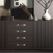 Load image into Gallery viewer, 2.5&quot;-10&quot; Square Gold Clear Acrylic Pulls, Knobs &amp; Handles | Drawer, Dresser, Cabinet &amp; Bathroom Hardware
