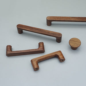 3"-8.8" Walnut Wood Knobs, Pulls & Handles | Cabinet, Drawer, Cupboard & Dresser Hardware