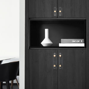 2.5"-10" Square Gold Clear Acrylic Pulls, Knobs & Handles | Drawer, Dresser, Cabinet & Bathroom Hardware