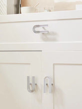 Load image into Gallery viewer, Chrome Silver Brass French Pulls, Nordic Minimalist Cream Luxury Handles for Cabinets &amp; Wardrobes
