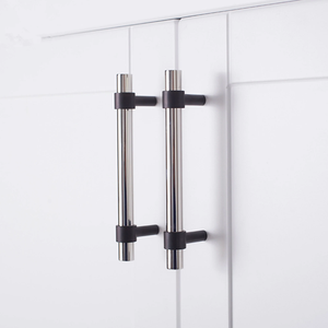 3", 3.78", 5.0", 6.3", 7.55", 8.8" Stainless Steel & Brass Drawer Pulls | Modern Black Kitchen Cabinet Handles, Dresser & Wardrobe Cupboard Pulls