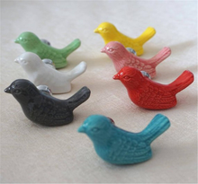 Load image into Gallery viewer, Bird Ceramic Knobs, Pulls &amp; Handles (Blue, Yellow) | Kids-Friendly Dresser, Drawer &amp; Cabinet Furniture Decor

