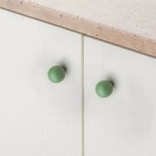 Load image into Gallery viewer, 3.78&quot;-7.55&quot; Nordic Green Modern Knobs &amp; Pulls (Mini Ball) | Drawer, Cabinet &amp; Kitchen Unique Hardware
