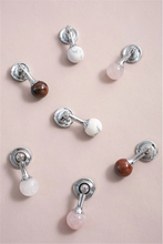Load image into Gallery viewer, Crystal Stone Ball Drop Knobs, Pulls &amp; Handles (Pink, White, Clear, Red) | Chrome Dresser &amp; Cabinet Door Hardwar
