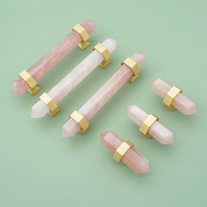 Adjustable Modern Pink, White & Natural Stone Knobs, Pulls & Handles | Drawer, Wardrobe, Cabinet & Dresser Hardware