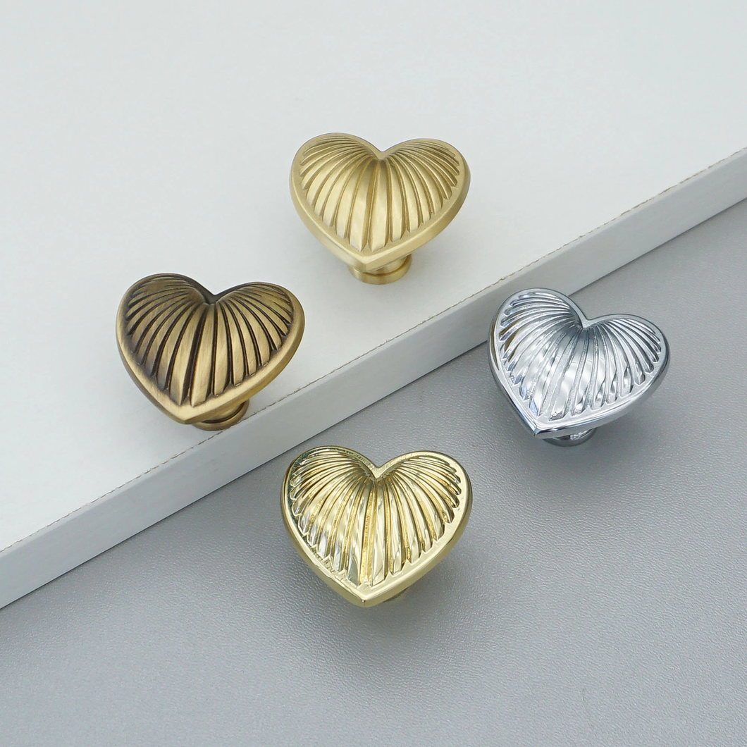 Heart-Shaped Knobs, Pulls & Handles (Chrome, Gold, Bronze, Brass) | Cabinet, Drawer & Kitchen Hardware