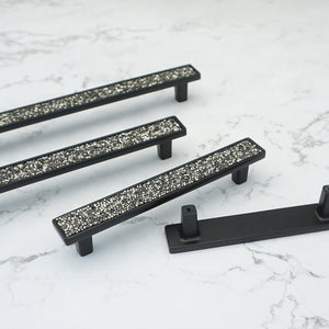 Bling Glass & Crystal Drawer Knobs | Silver Chrome Clear Dresser Handles |Furniture Hardware