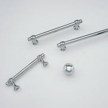 Load image into Gallery viewer, 3.78&quot;, 5&quot; &amp; 6.3&quot; Polished Chrome Modern Kitchen Pulls | Solid Cabinet Handles, Drawer Knobs &amp; Dresser Handles | Kitchen Hardware

