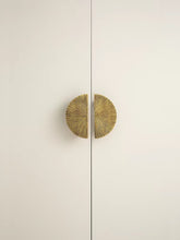 Load image into Gallery viewer, Vintage Brass Cabinet Knob, Hammered Semi-Circular Drawer Pull, Antique Bronze Door Handle for Wardrobe &amp; Shoe Cabinet
