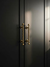 Load image into Gallery viewer, Dark Vintage French Brass Cabinet Pulls, Antique Bronze Ground Finish Round Ball &amp; Long Bar Handles for Drawers Cupboards
