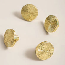 Load image into Gallery viewer, Light Luxury Gold Hand Hammered Brass Knobs, Original Minimalist Small Handles for Cabinets and Wardrobes
