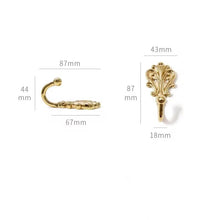 Load image into Gallery viewer, European Vintage Silver‑Gold Solid Brass Wall Hooks, Light Luxury Coat Hooks for Entryway, Cloakroom, Cabinet and Wardrobe
