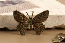 Load image into Gallery viewer, Solid Brass Butterfly Cabinet Knobs &amp; Pulls | Gold Animal Drawer Handles for Kitchen &amp; Closet

