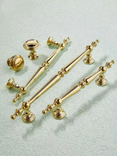 Load image into Gallery viewer, Shiny Gold Brass French Minimalist Pulls, European Luxury Handles for Wardrobes, Shoe Cabinets &amp; Drawers
