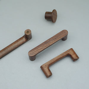 3"-8.8" Walnut Wood Knobs, Pulls & Handles | Cabinet, Drawer, Cupboard & Dresser Hardware