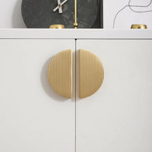 Load image into Gallery viewer, Nordic Light Luxury Gold Solid Brass Pulls, Original Semi-Circular Unique Handles for Cabinets &amp; Wardrobes
