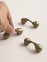 Load image into Gallery viewer, Vintage Irregular Brass Cabinet Knob, Antique Bronze Creative Single Hole Drawer Pull, Small Furniture Door Handle

