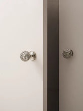 Load image into Gallery viewer, Mid Century Hollow Spherical Brass Cabinet Pull, Titanium Silver Small Handle for Cabinet &amp; Drawer

