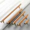 Modern Chinese Style Light Luxury Solid Wood Pull Handles - For Cabinet Doors Drawers Wardrobes