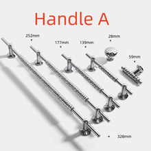 Load image into Gallery viewer, 1.25&quot;, 3.78&quot;, 5&quot;, 7.56&quot;, 10&quot;, 12.6&quot; Chrome Hammered Pulls | Kitchen &amp; Cabinet Handles, Drawer Knobs, Art Decor Hardware
