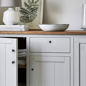 Custom Black & Clear Acrylic Cabinet Door Handles | Kitchen & Bathroom Drawer Pulls, Dresser Knobs