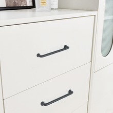 Load image into Gallery viewer, 3.78&quot;(96mm), 5&quot;(128mm), 7.55&quot;(192mm) Brushed Brass &amp; Black Knobs &amp; Pulls | Cabinet, Dresser, Drawer, Kitchen &amp; Cupboard Handles
