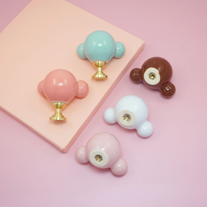 Cute Bear Ceramic Knobs | Colorful Dresser & Kitchen Cupboard Knobs, Drawer & Cabinet Handles, Furniture Hardware