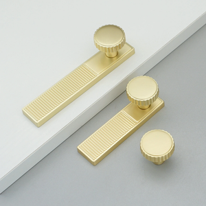 2.5"-7.55" Unique Semicircle Brushed Brass Pulls, Knobs & Handles | Kitchen, Drawer, Wardrobe, Cabinet & Dresser Hardware