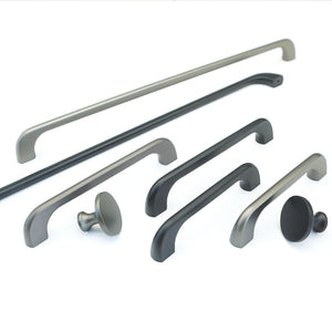 3.78", 5", 12.6" Black & Dark Gray Modern Drawer Pulls | Kitchen Cabinet & Cupboard Handles, Dresser & Wardrobe Handles, Knobs