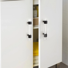 Load image into Gallery viewer, Customizable Clear Acrylic &amp; Black Pulls | Drawer &amp; Dresser Knobs, Cabinet &amp; Bathroom Door Handles, Kitchen Hardware
