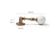Load image into Gallery viewer, Crystal Round Ball Pendant Brass Pulls | French Retro Marble Mid-Century Wardrobe Cabinet Handles
