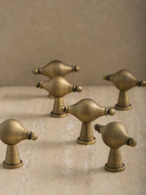 Load image into Gallery viewer, Vintage French Single‑Hole Solid Brass Cabinet Knobs, Small Handles for Wardrobe Doors and Drawers
