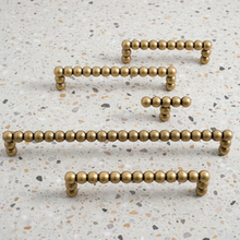 Load image into Gallery viewer, Antique Bronze Beaded Cabinet Pulls:  Drawer Handles, Modern Kitchen Hardware
