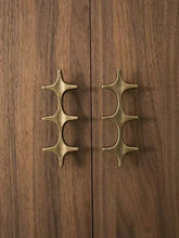 Load image into Gallery viewer, Vintage French Cabinet Pulls,   Antique brass Aged Finish Furniture Handles
