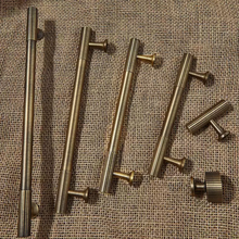 Load image into Gallery viewer, Solid Brass Cabinet Pulls &amp; Knobs | Antique Bronze Drawer Handles, Dresser Knobs, Kitchen &amp; Cupboard Pulls, Furniture Hardware
