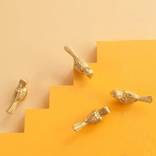 Load image into Gallery viewer, Solid Brass Bird Cabinet Knobs &amp; Pulls | Decorative Hardware for Kitchen &amp; Dresser
