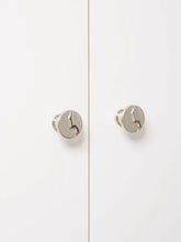 Load image into Gallery viewer, Bauhaus Brass Round Relief Figure Cabinet Knobs, Rustproof Titanium Silver Drawer Pulls
