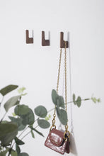 Load image into Gallery viewer, Black Walnut &amp; Beech Wood Wall Hook, Nordic Japanese Style Premium Solid Wood Coat Hook, Minimalist Drilled Entryway Wall Hanger
