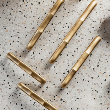 Load image into Gallery viewer, Wavy Antique Bronze Drawer Pulls | Curved Antique Gold Cabinet Pulls | Decorative Dresser Cabinet Hardware
