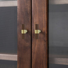 Load image into Gallery viewer, 2.5&quot;, 3&quot;, 4&quot;, 5&quot;, 8.8&quot;, 10&quot; &amp; 12.6&quot; Walnut Wood &amp; Polished Gold Drawer Pulls | Cabinet, Cupboard Handles, Dresser &amp; Closet Knobs
