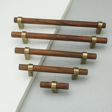 Load image into Gallery viewer, Walnut Beech Wood Knobs, Pulls &amp; Handles | Kitchen, Cabinet, Drawer &amp; Dresser Hardware
