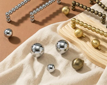 Load image into Gallery viewer, Antique Bronze  Beaded Cabinet Knobs &amp; Drawer Pulls | Unique Gold Dresser Hardware for Kitchen
