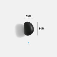 Load image into Gallery viewer, Minimalist Black Brass Irregular Pebble Cabinet Knobs, Modern Small Drawer &amp; Wardrobe Handles
