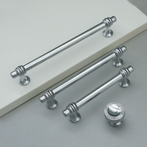 3.78"-6.3" Polished Chrome Modern Knobs, Pulls & Handles | Cabinet, Kitchen, Drawer, Dresser, Closet & Wardrobe Hardware
