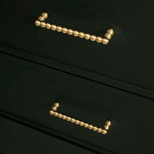 Load image into Gallery viewer, Gold Brass Beaded Cabinet Pulls:  Drawer Handles, Modern Kitchen Hardware
