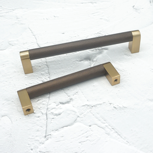 Knurled Champagne Gold & Coffee Pulls & Knobs | Kitchen, Cabinet, Dresser & Cupboard Hardware