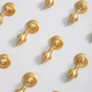 Unique Solid Brass Drop Pulls & Knobs | French Light Luxury Drawer, Dresser & Cabinet Handles, Gift-Worthy Art Decor Door Hardware